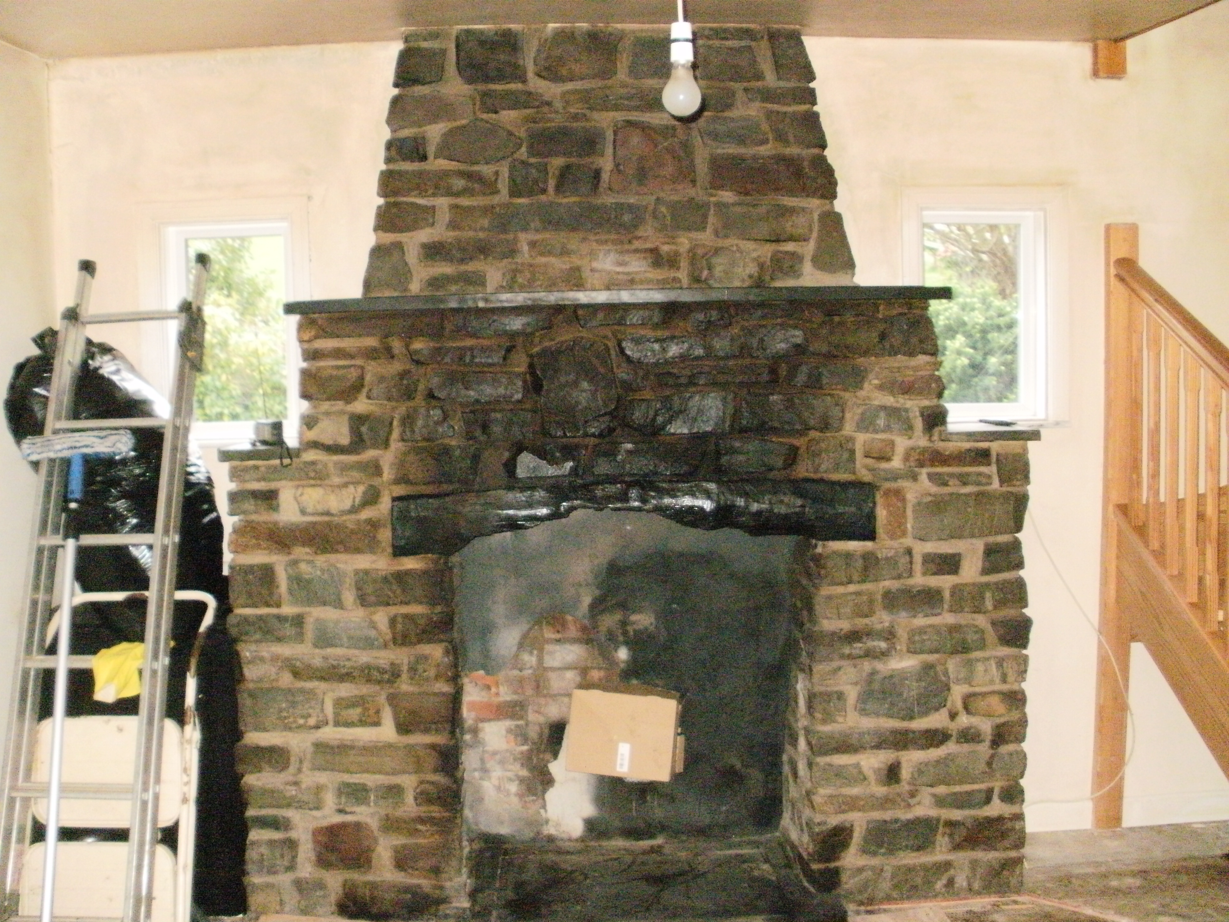Fireplace about to be cleaned - Fire Clean ups by Mark's Cleaning Devon